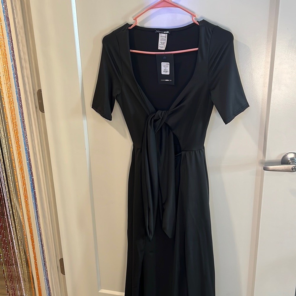 Long black fashion nova dress